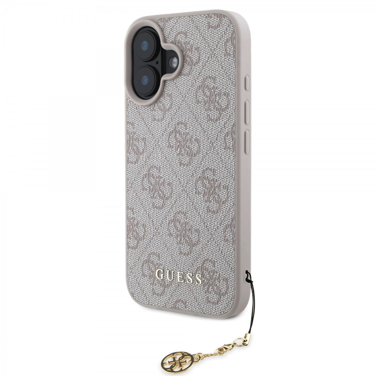 Zadní kryt Guess 4G Charm pro iPhone 16 Tone on Tone Pink