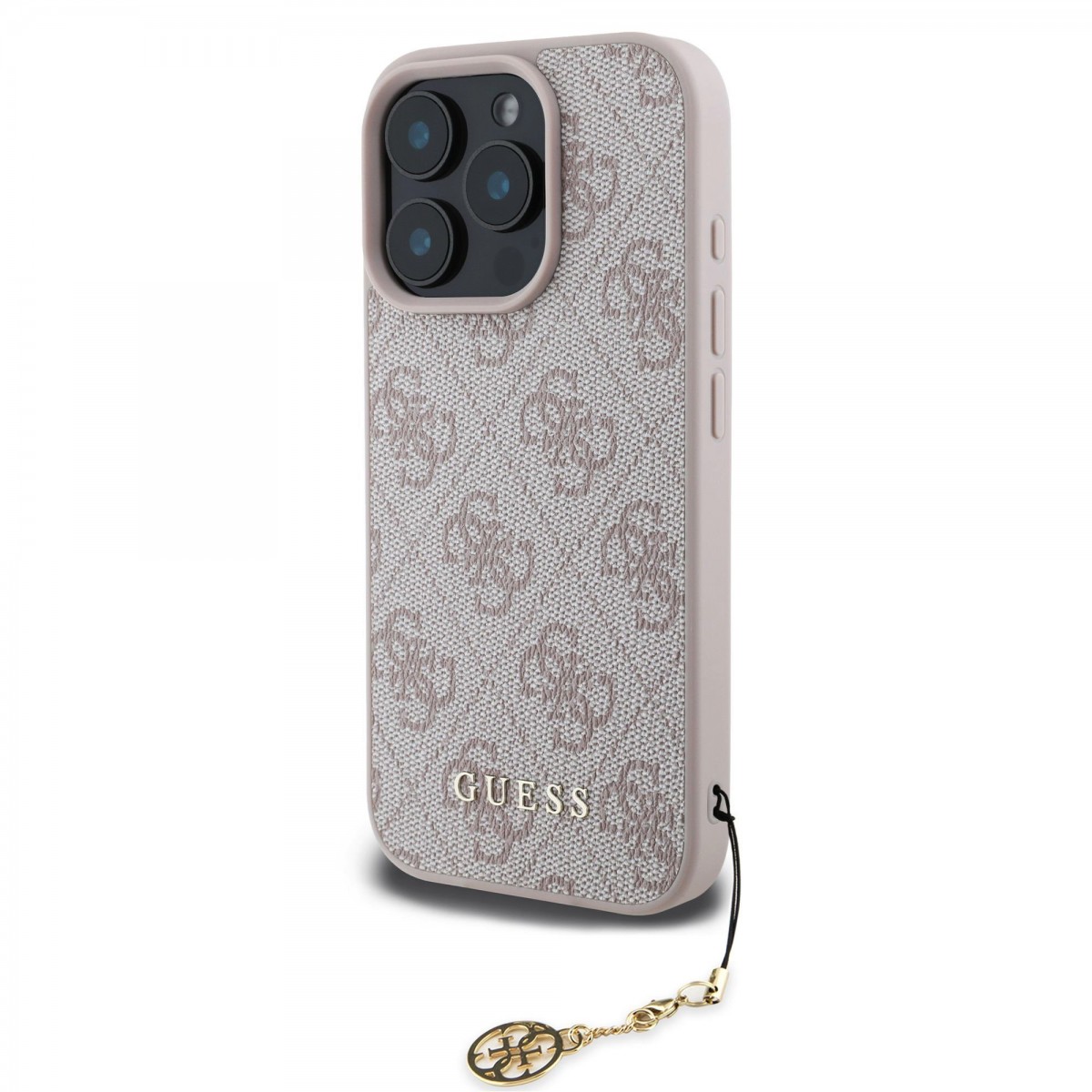 Zadní kryt Guess 4G Charm pro iPhone 16 Pro Tone on Tone Pink