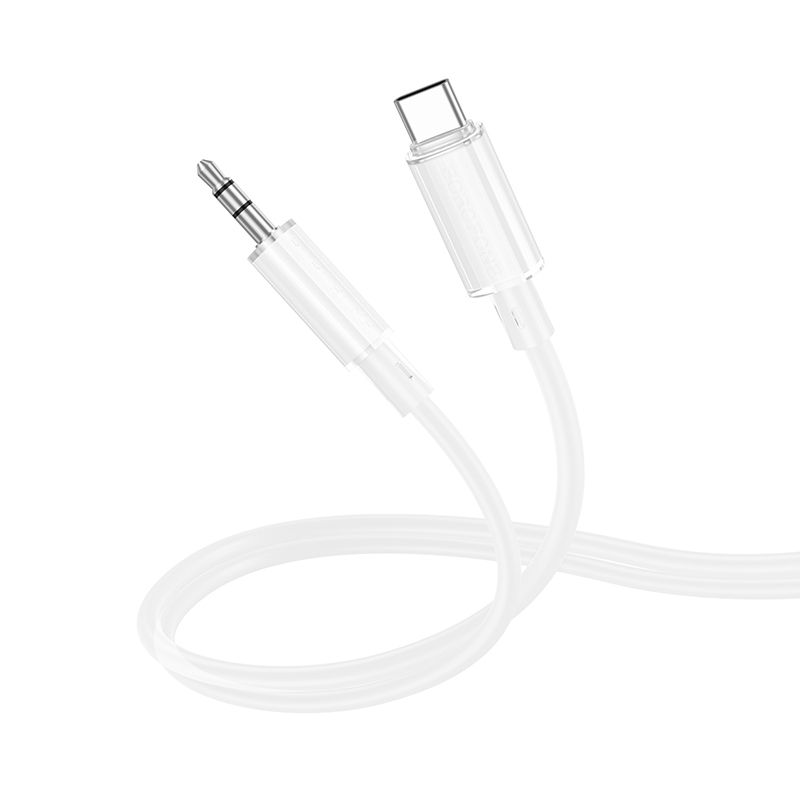 Kabel Borofone BL21 Lemon USB-C - jack 3,5 mm 1m bílý