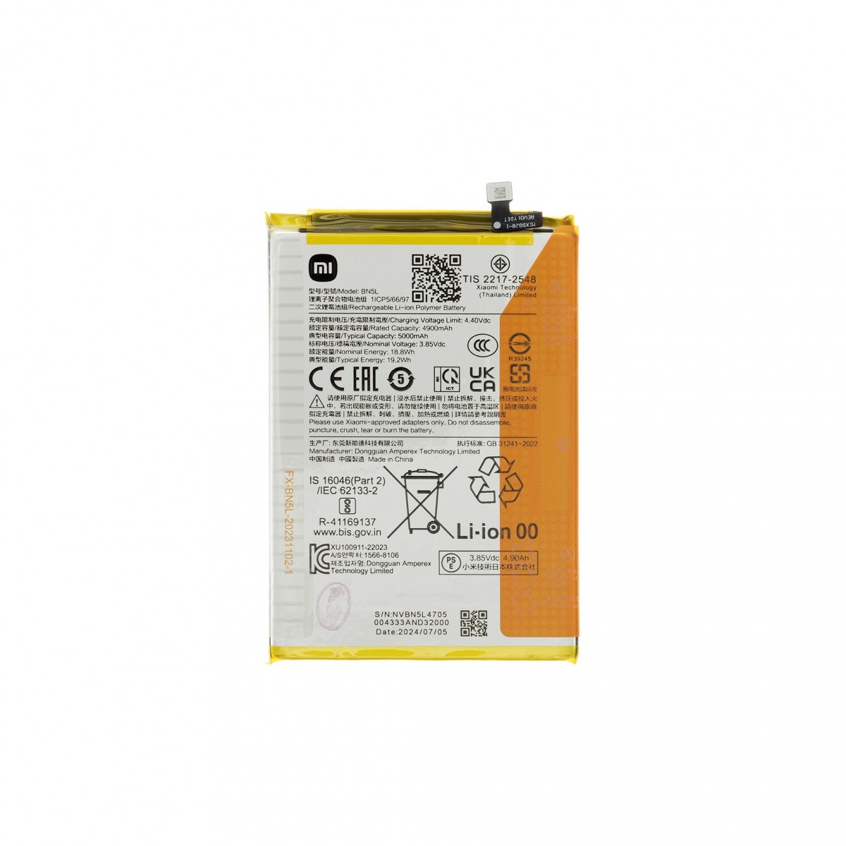 Baterie BN5L Xiaomi Original 5000mAh (Service Pack)