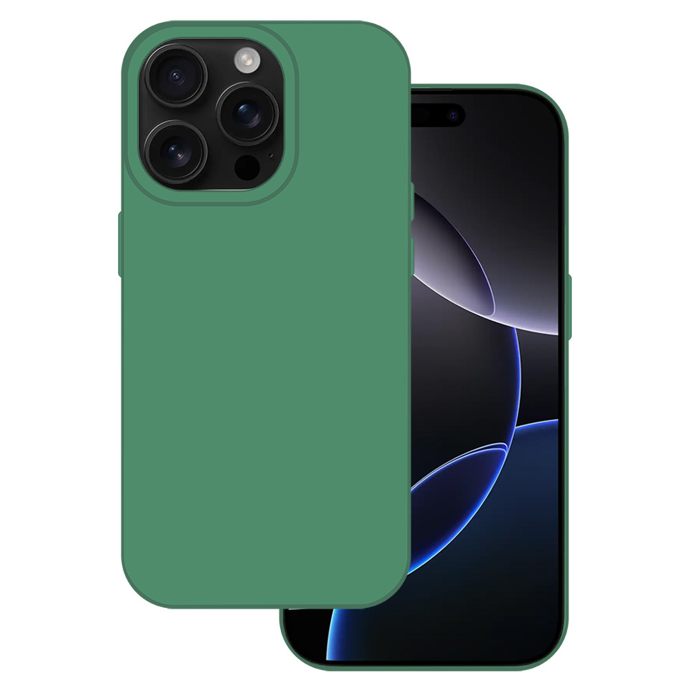 Zadní kryt Tel Protect Silicone Premium pro iPhone 16 Pro dark green