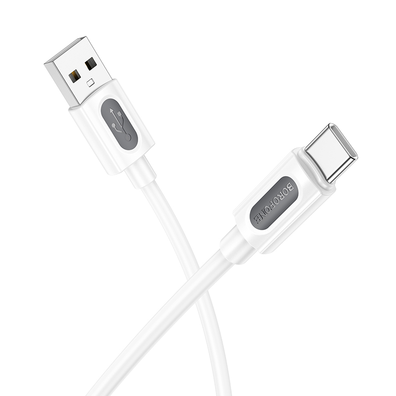 Datový kabel Borofone BX114 Structure USB-A - USB-C 3A 1m bílý