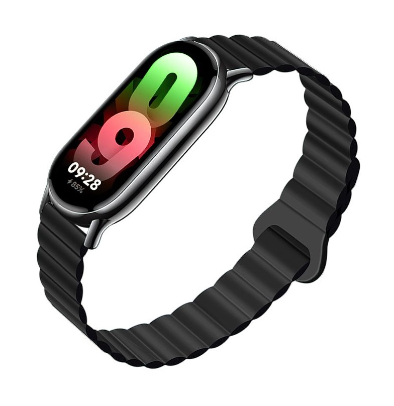 Silikonový řemínek Forcell F-Design FX8 pro fitness náramek Xiaomi Mi Band 8 černý